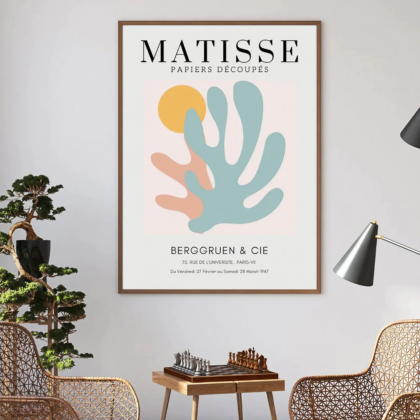 Henri Matisse Wall Art Set of 3 Market Abstract Floral Wall Frames