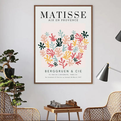 Henri Matisse Wall Art Set of 3 Market Abstract Floral Wall Frames