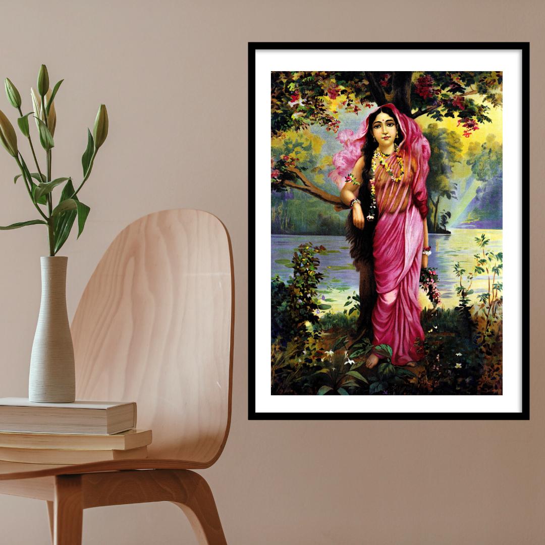 Vasantika by Raja Ravi Varma Home Wall Art Painting