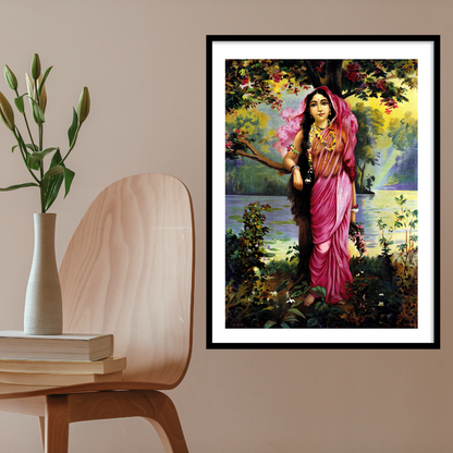 Vasantika by Raja Ravi Varma Home Wall Art Painting