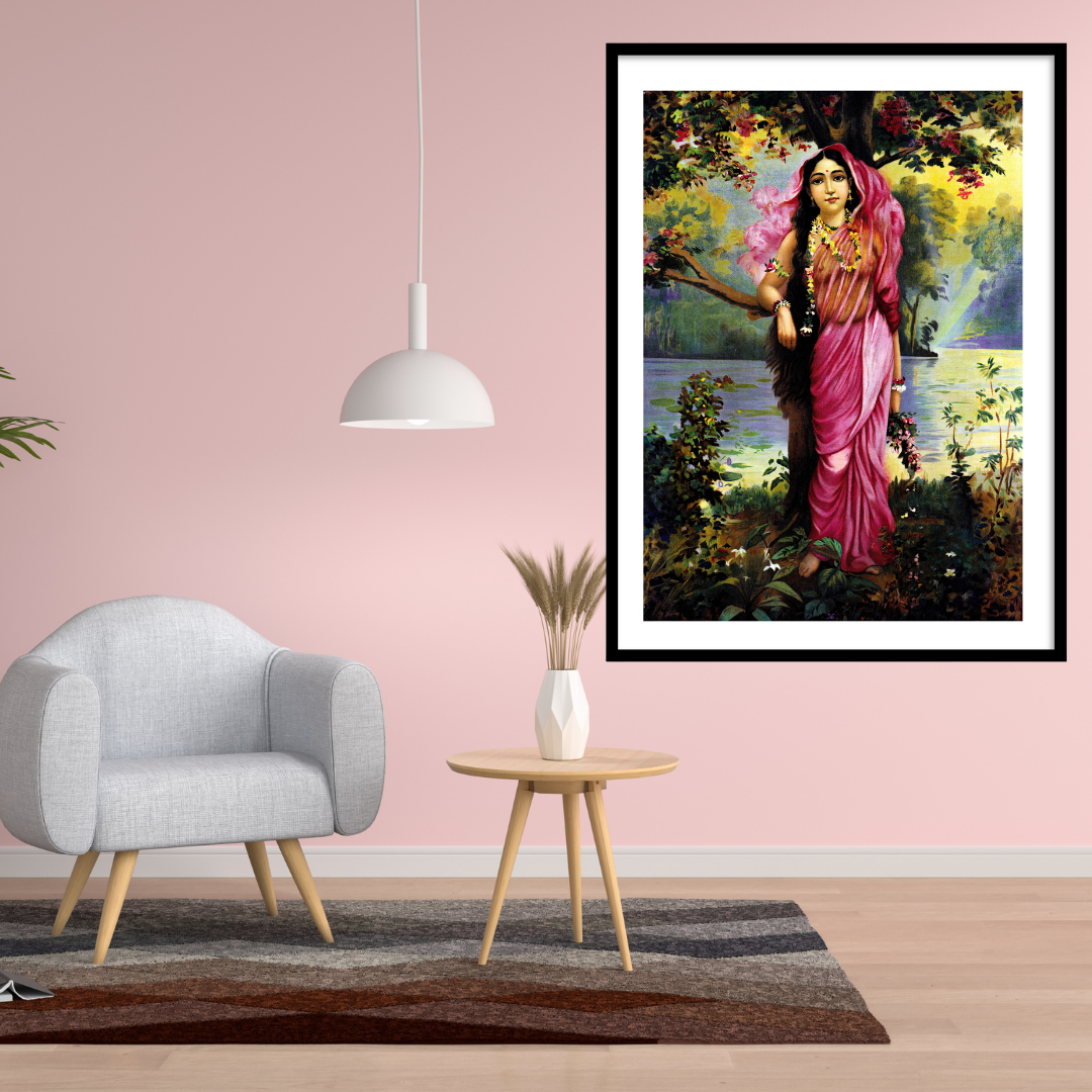 Vasantika by Raja Ravi Varma Home Wall Art Painting