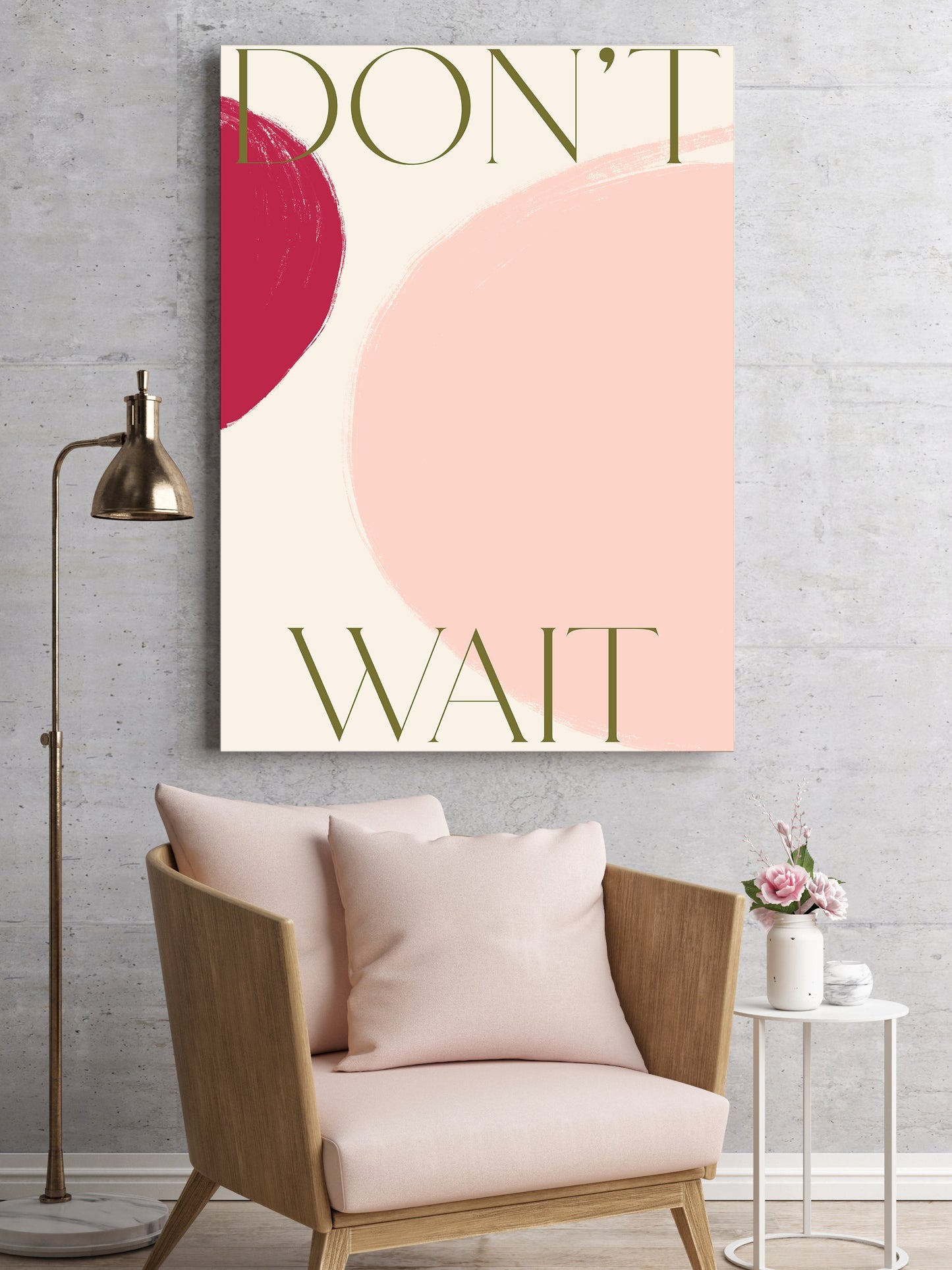 Blush Typography Wall Art Print