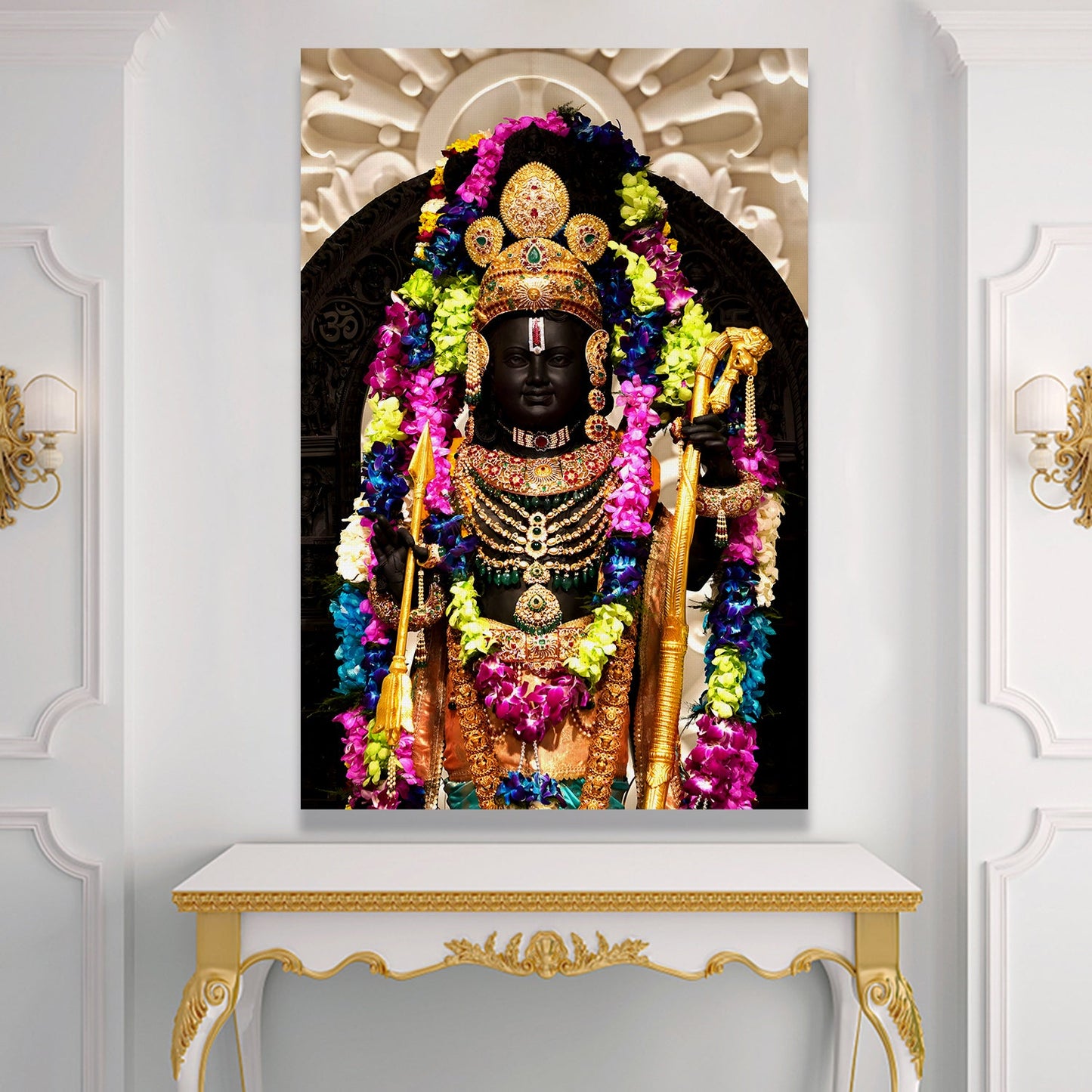 A Divine Encounter: A Ram Lalla Painting Print Canvas Framed Artwork That Captures the Heart