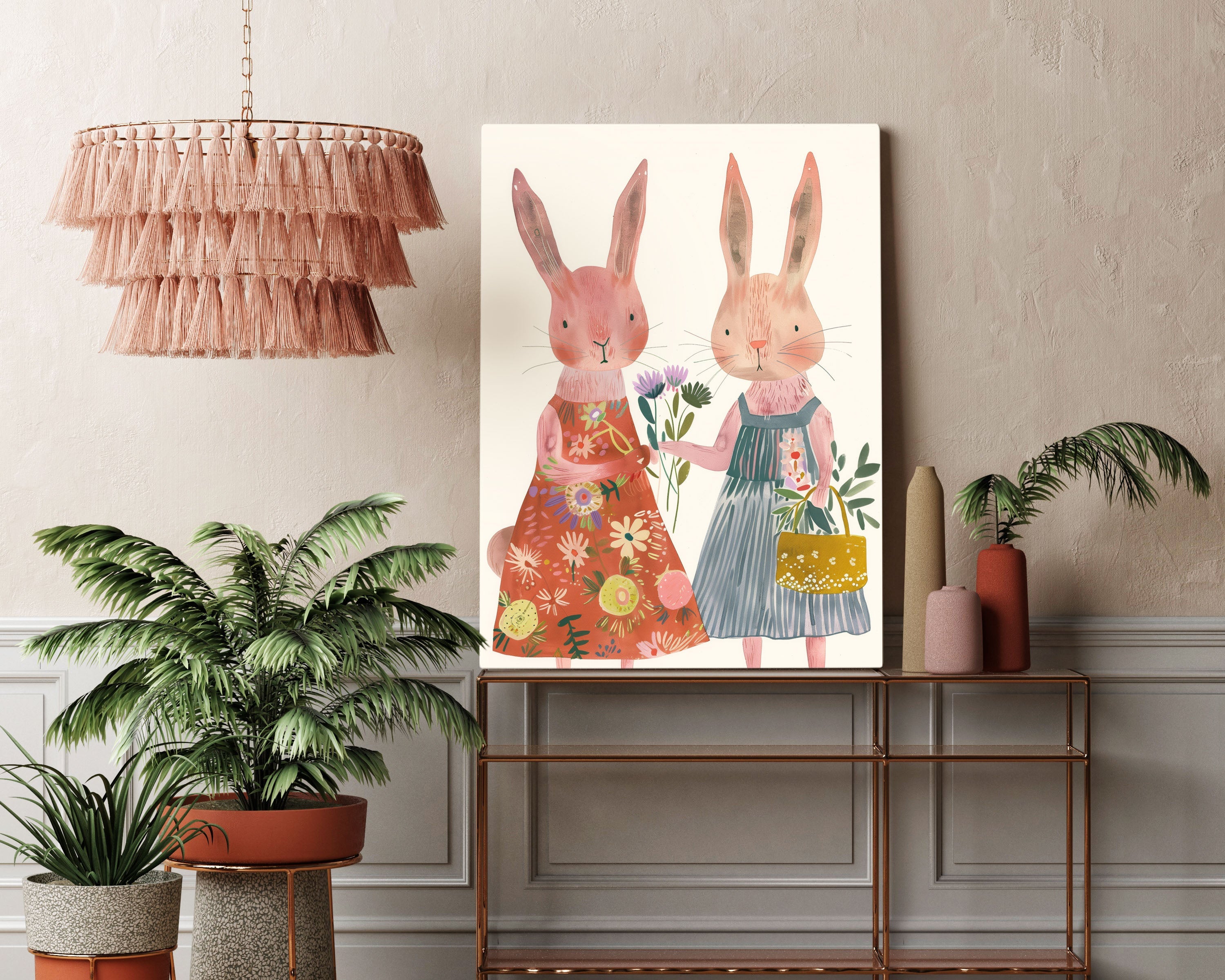 Bunny BFF's Baby Wall Art Print