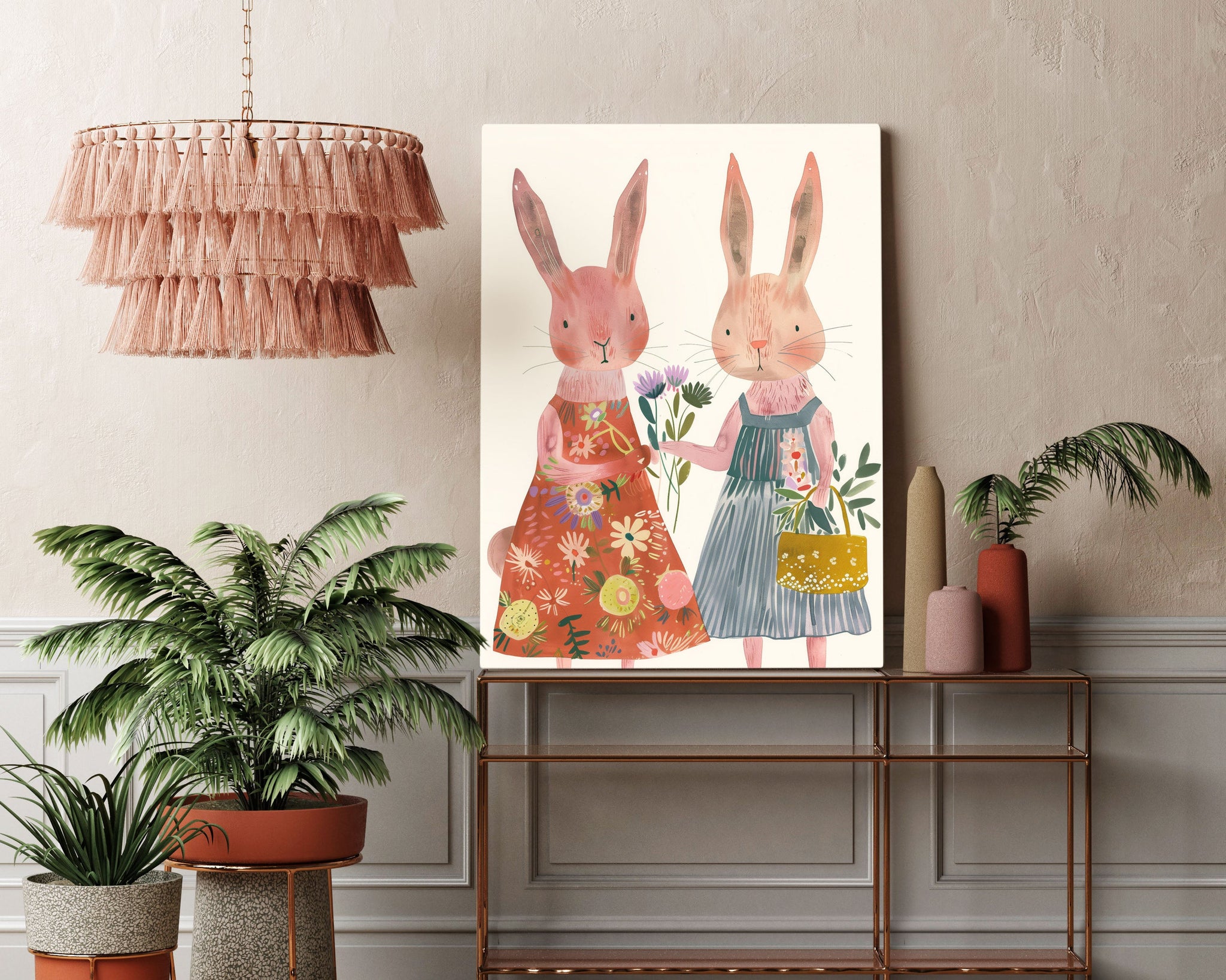 Bunny BFF's Baby Wall Art Print