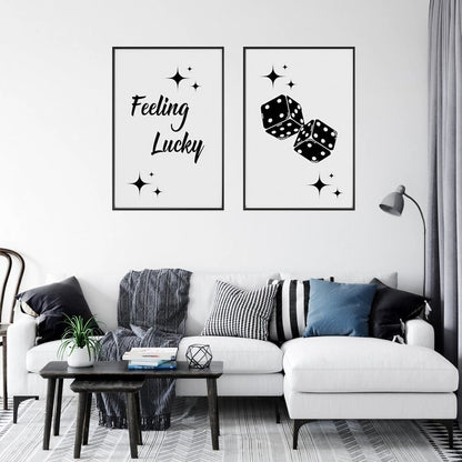 Black And White Aesthetic Modern Wall Art Set of 2 Wall Frames