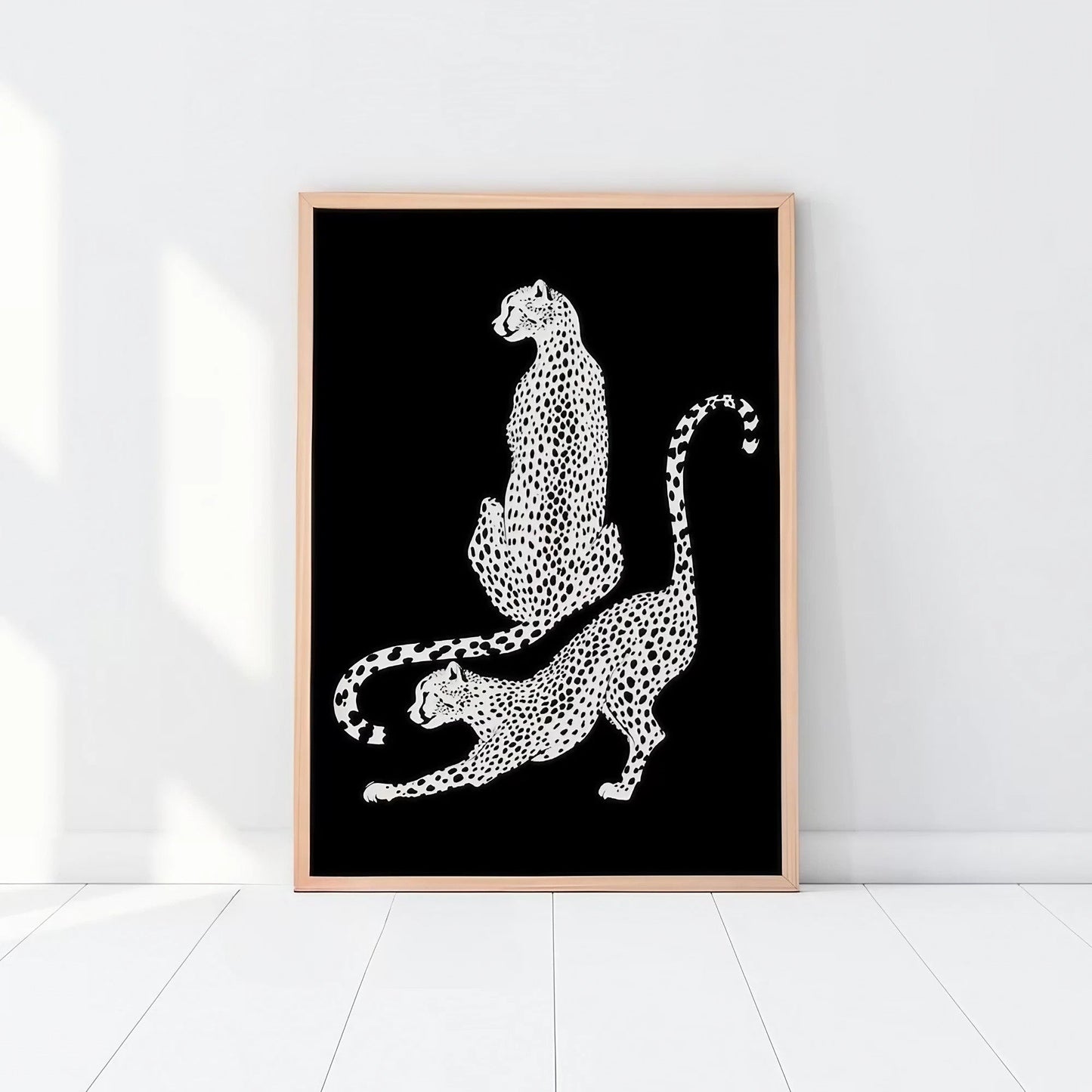 Black And White Leopard Modern Wall Art Wall Frame