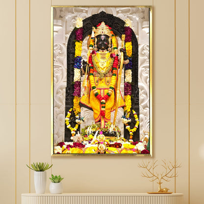 Blossoms for the Divine: A Glimpse into a Ram Lalla Painting Print Canvas Masterpiece Artwork