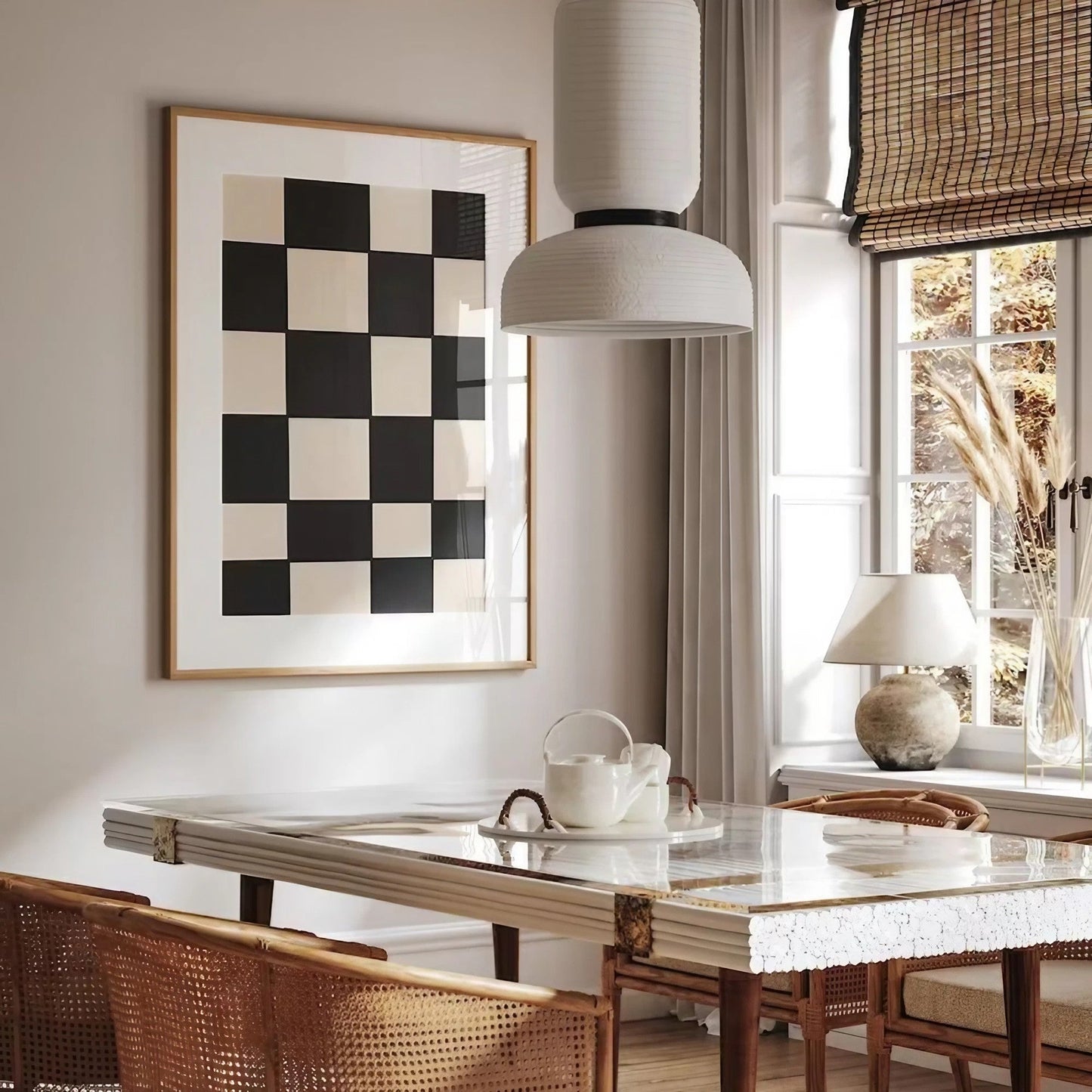 Mid Century Modern Black And White Wall Art Wall Frame