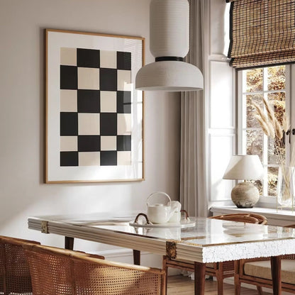 Mid Century Modern Black And White Wall Art Wall Frame