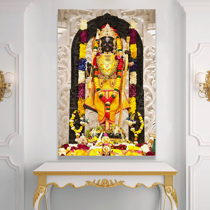 Blossoms for the Divine: A Glimpse into a Ram Lalla Painting Print Canvas Masterpiece Artwork