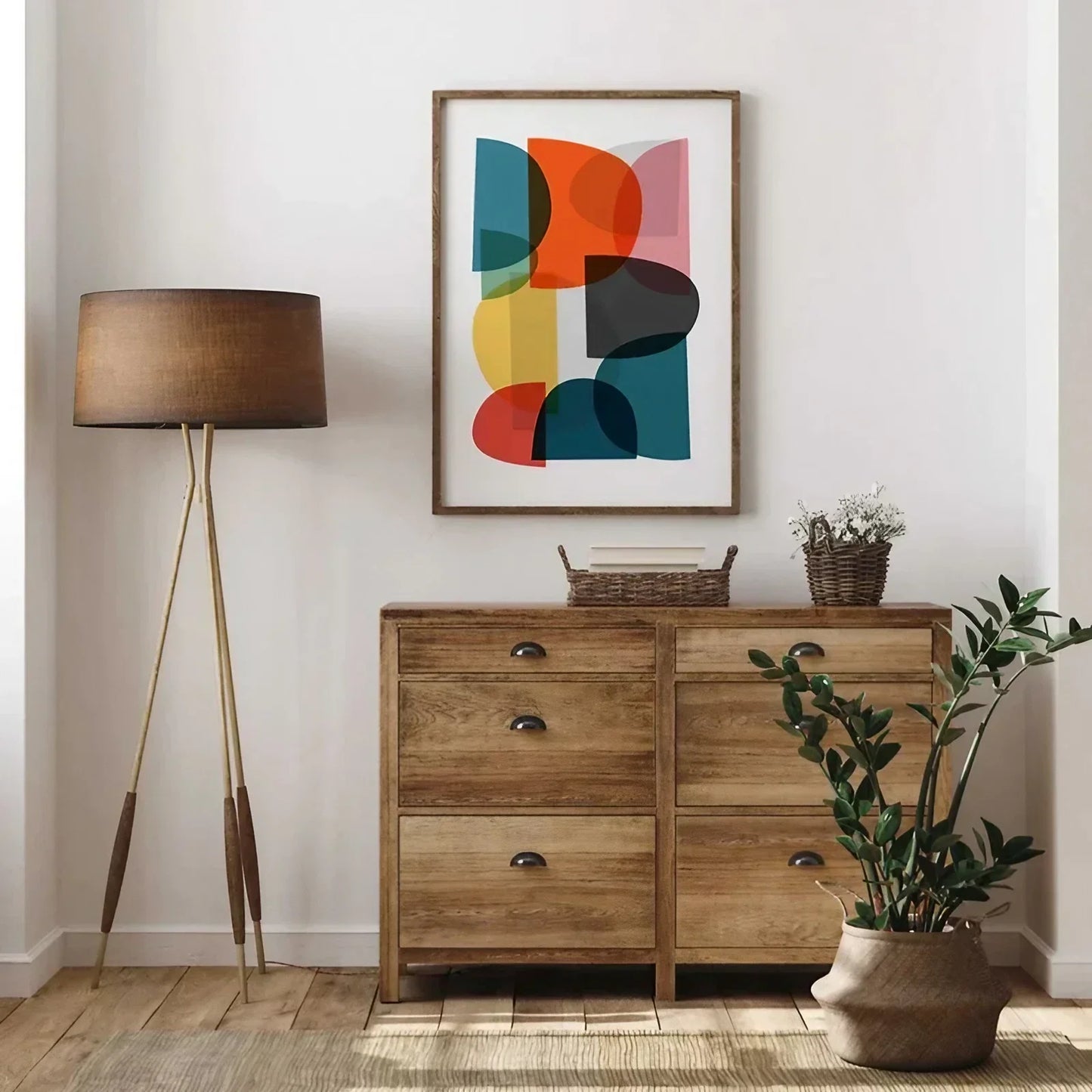 Colorful Bold Print Mid Century Wall Frame
