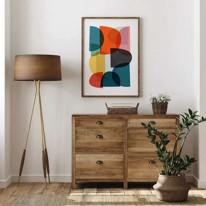Colorful Bold Print Mid Century Wall Frame