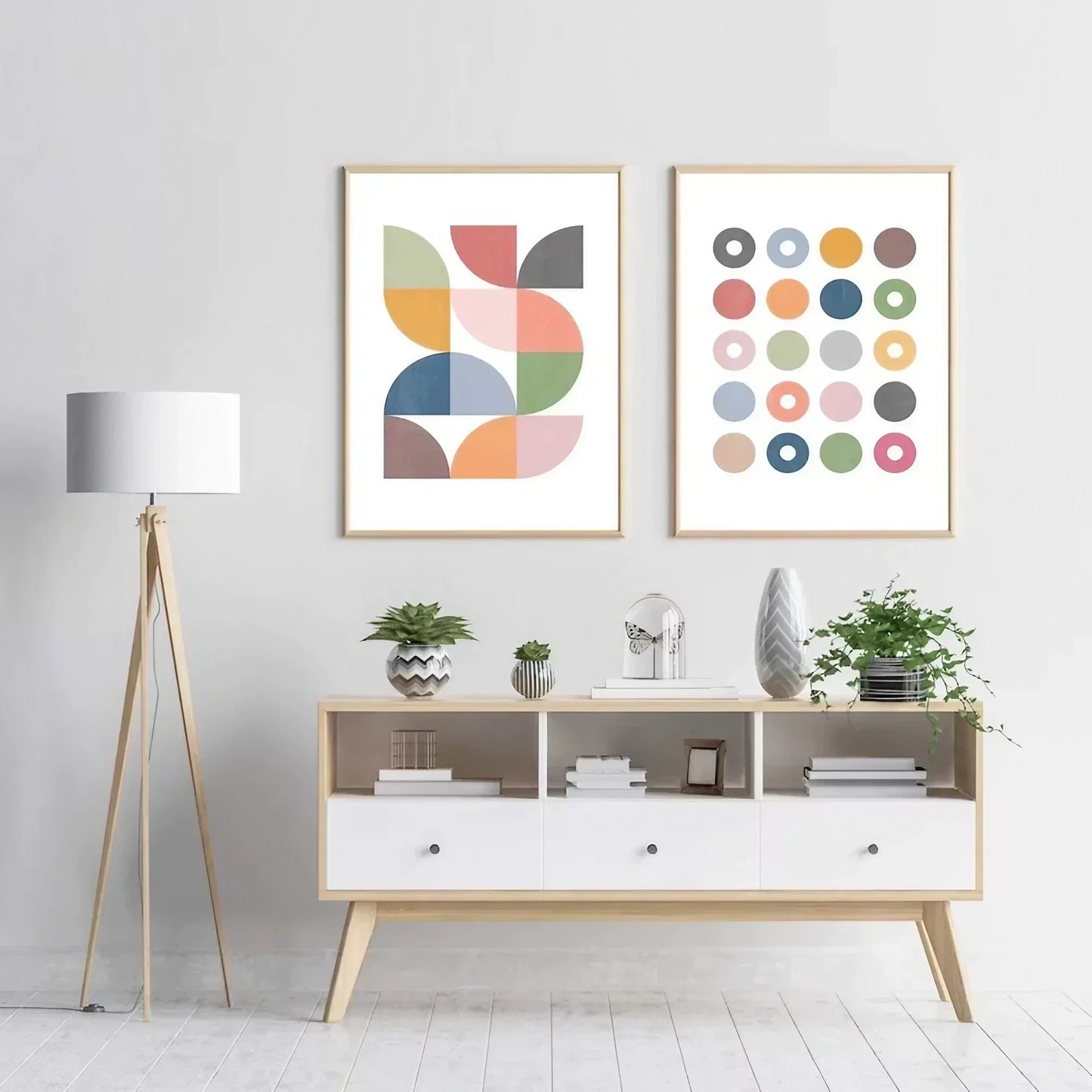 Bold Colorful Scandinavian Mid Century Wall Frame
