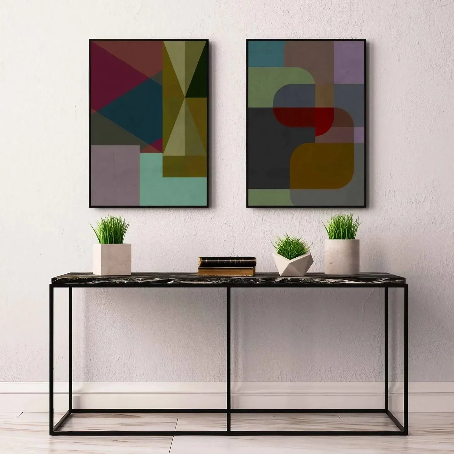 Modern Poster Geometric Teen Room Decor Office Wall Frame