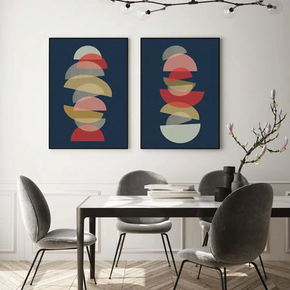 Set of 2 Mid Century Modern Scandinavian Wall Frame