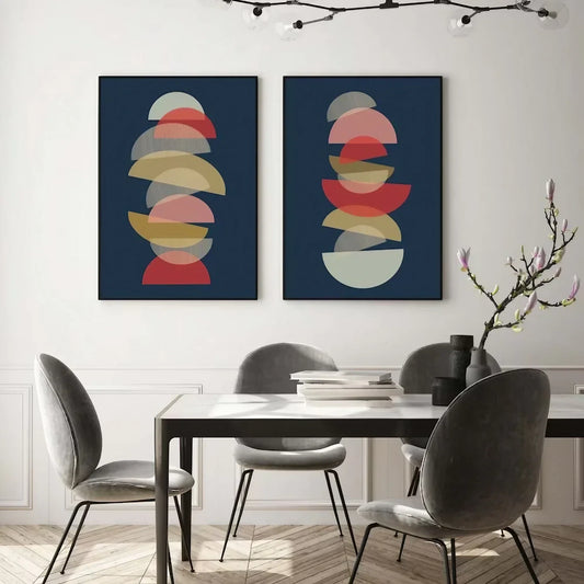 Set of 2 Mid Century Modern Scandinavian Wall Frame