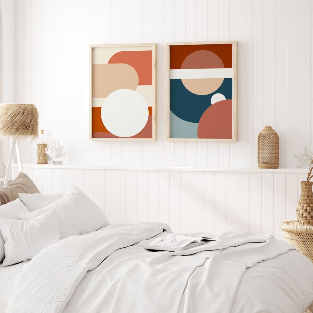 Boho Modern Wall Art Set of 3 Wall Frames