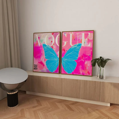 Butterfly Wall Art Set of 2 Wall Frame