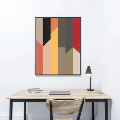 Colorful Chevron Wall Art Color Block Prints Modern Wall Frame