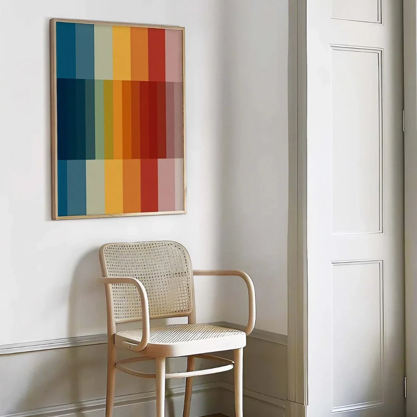 Bold Large Abstract Rainbow Wall Frame