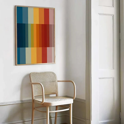 Bold Large Abstract Rainbow Wall Frame