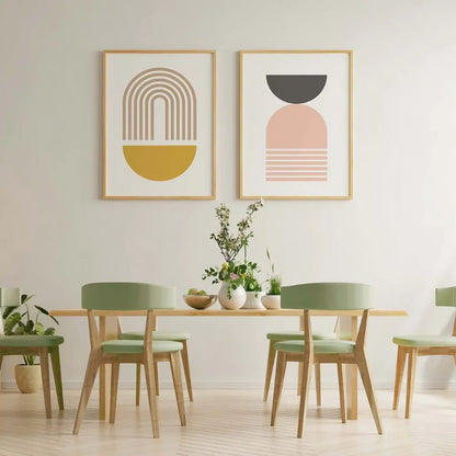 Colorful Bedroom Set of 2 Rainbow Print Teen Girls Bedroom Decor Wall Frame