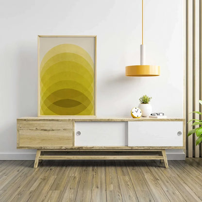 Abstract Yellow Wall Art, Mustard Yellow Wall Frame