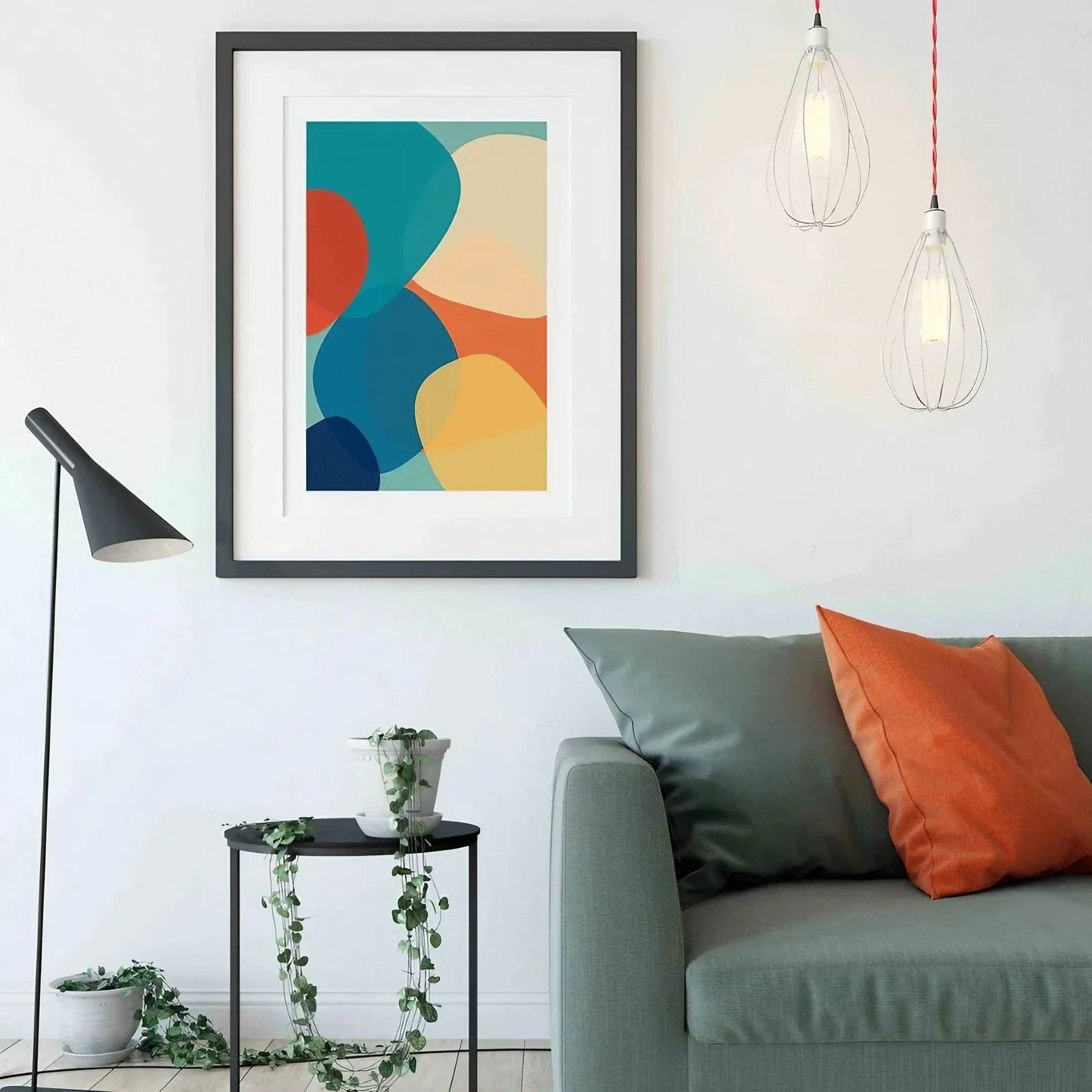 Fun Colorful Large Abstract Wall Frame