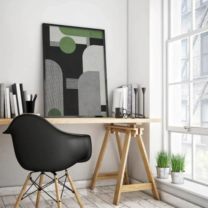 Green Black Mid Century Wall Frame