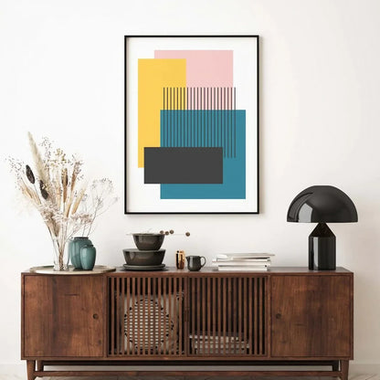 Set of 2 Colorful Wall Art Set of Abstract Wall Frame