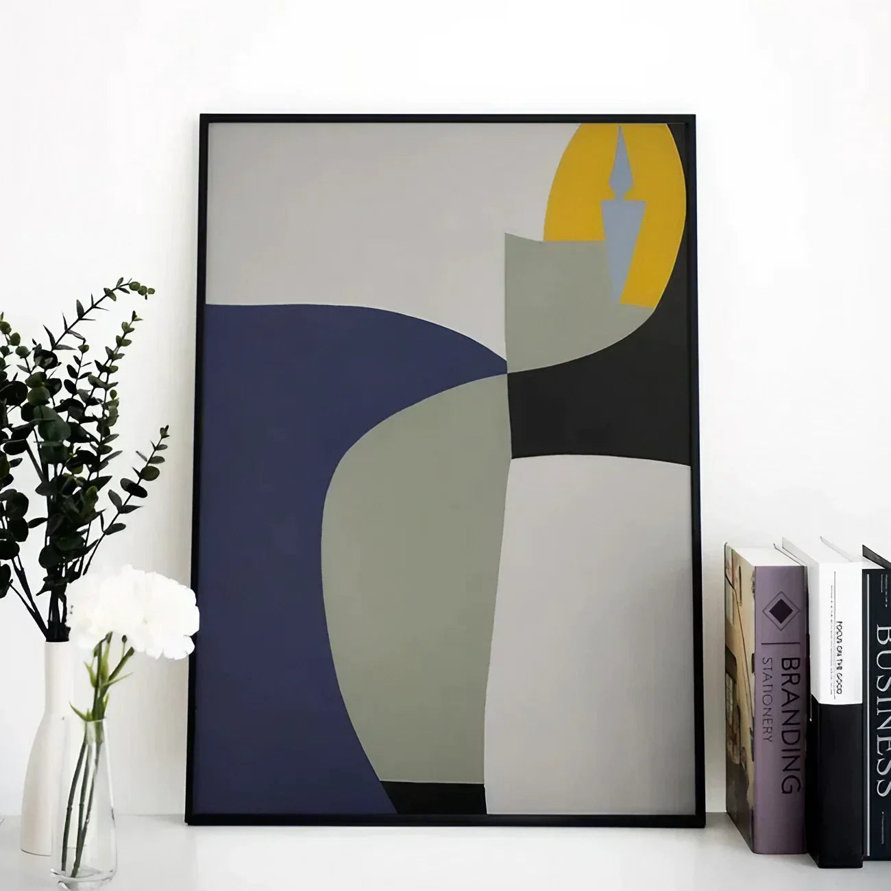 Colorful geometry minimalist abstract Wall Frame