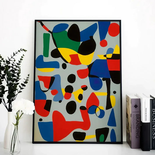 Colorful geometry minimalist abstract Wall Frame