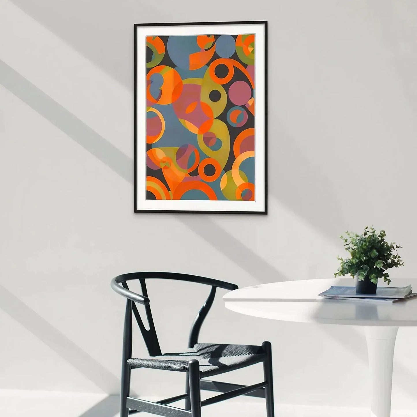 Colorful Geometry Minimalist Abstract Wall Frame