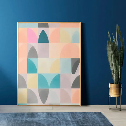 Geometrical Color Minimalist Abstract Wall Frame