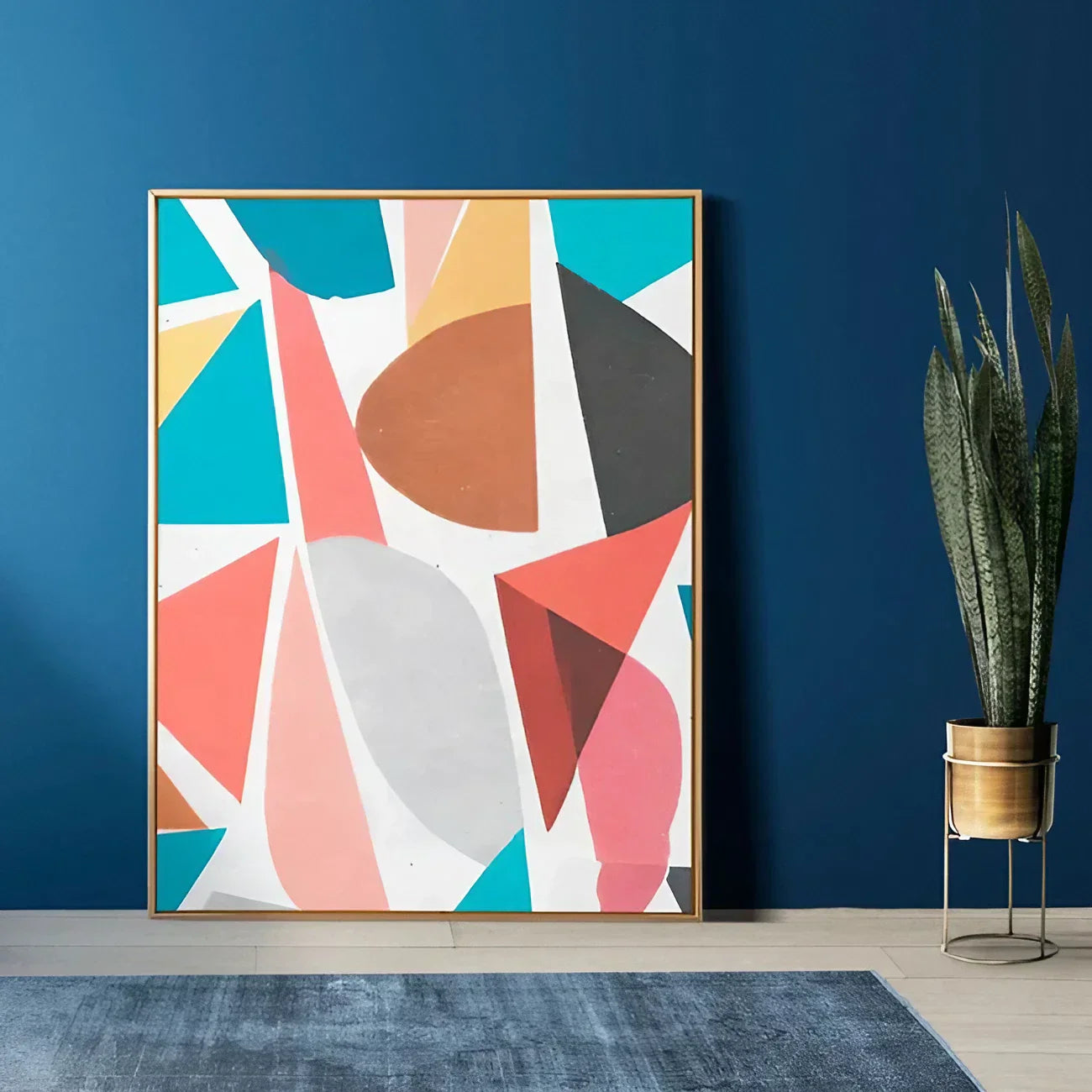 Geometrical Color Minimalist Abstract Wall Frame