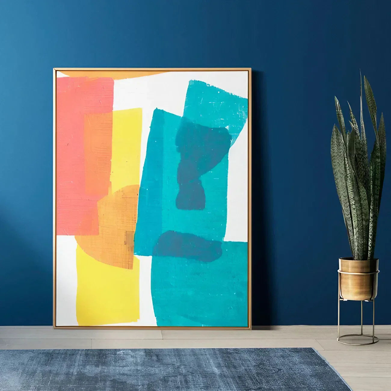 Geometrical Color Minimalist Abstract Art Wall Frame