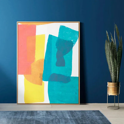 Geometrical Color Minimalist Abstract Art Wall Frame