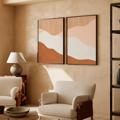 Modern Room Decor, Netural Wall Art Frame