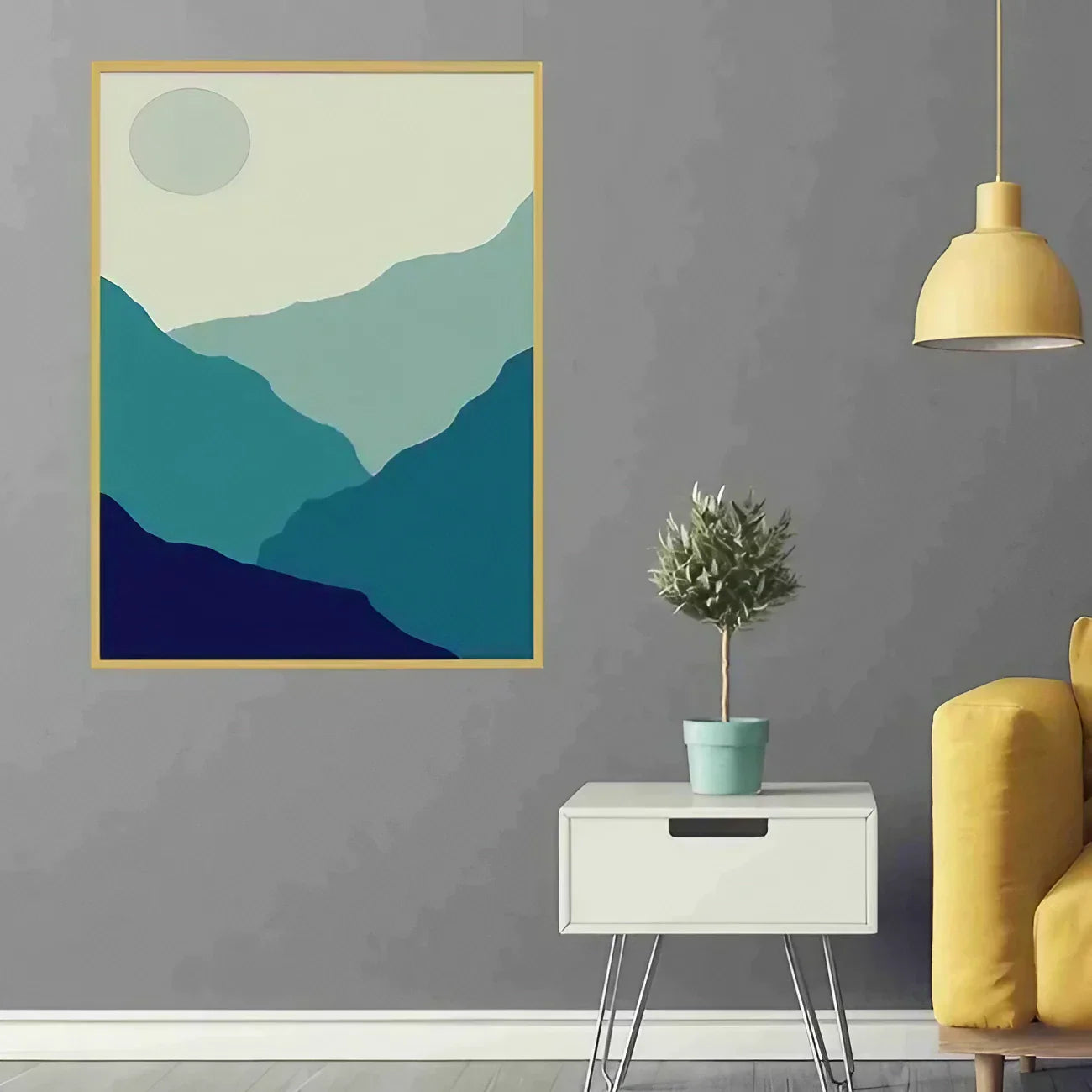 Mountains Abstract Landscape Wall Art Wall Frames