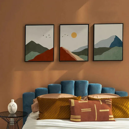 Mountain Wall Art Set of 3 Wall Frame