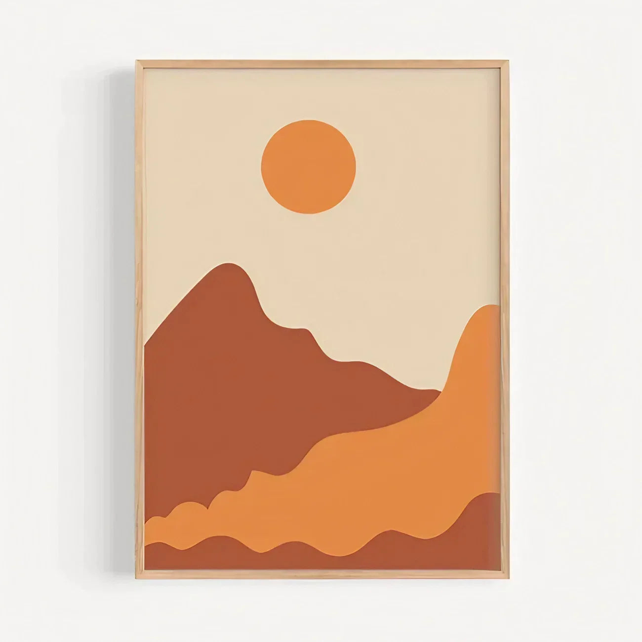 Sun Moon Mountain Set of 3 Wall Art Frame