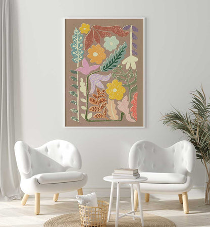 EARTHY TONES , FLORAL FLOWER PAINTINGS