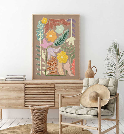 EARTHY TONES , FLORAL FLOWER PAINTINGS