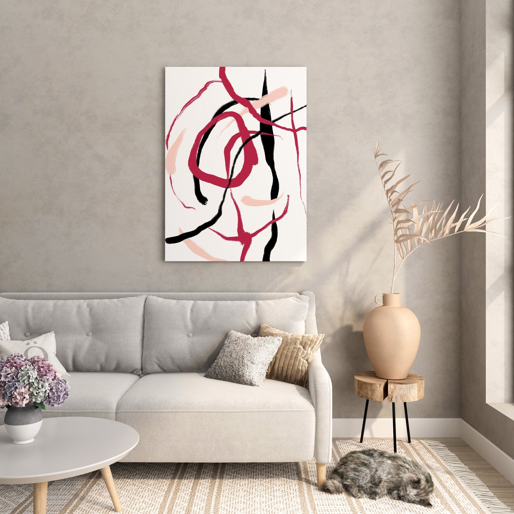 Blush Abstract Wall Art Print