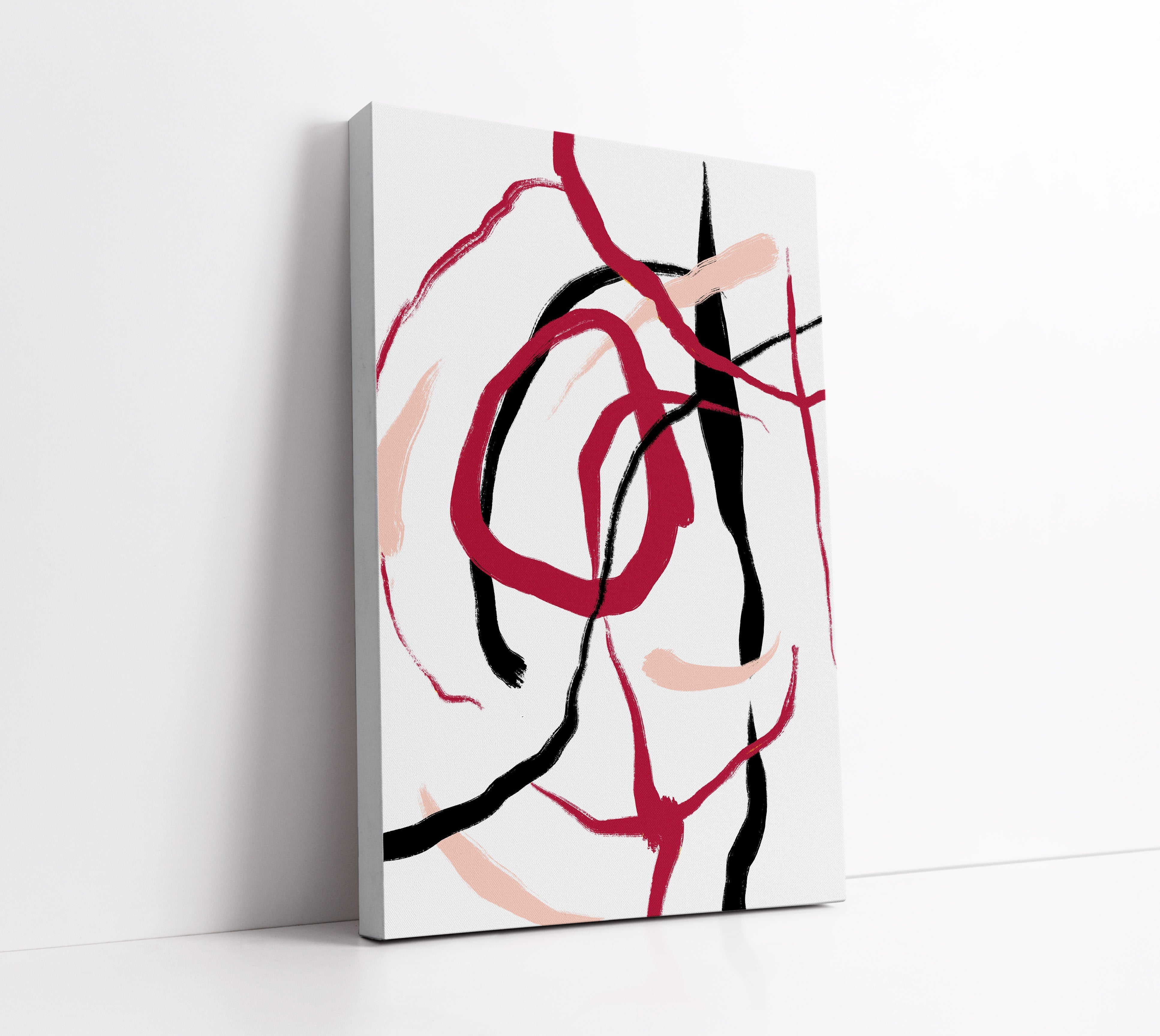 Blush Abstract Wall Art Print
