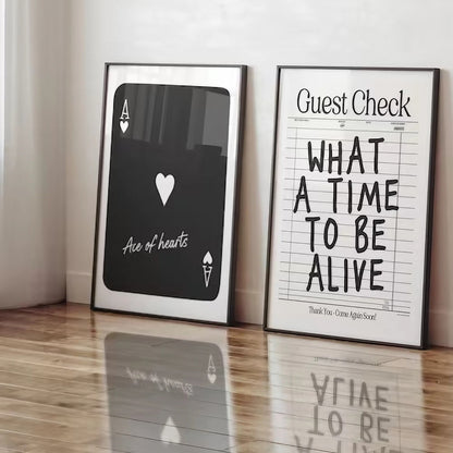 Modern Wall Art Set of 3 Black and White Trendy Wall Frames