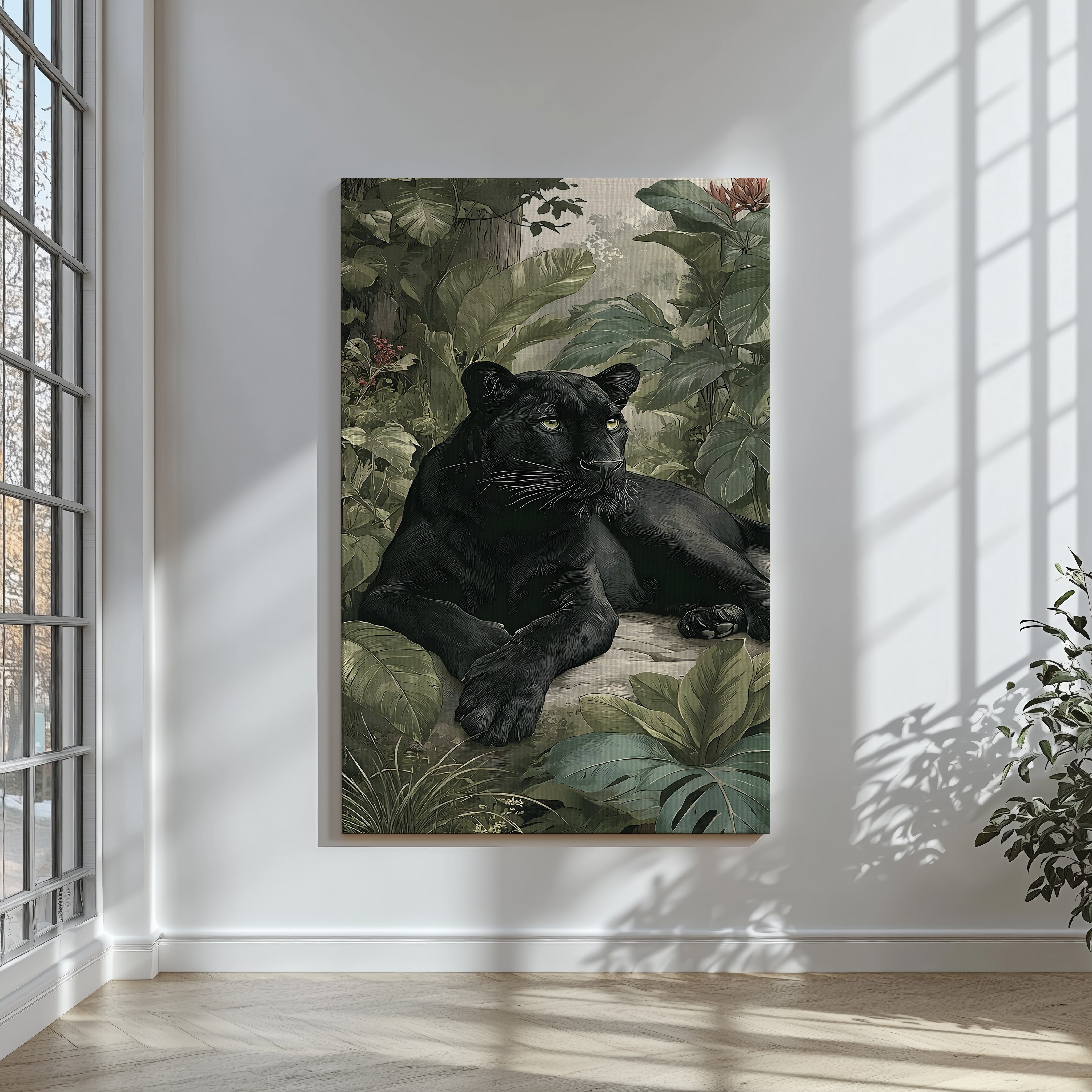 BLACK PANTHER IN JUNGLE