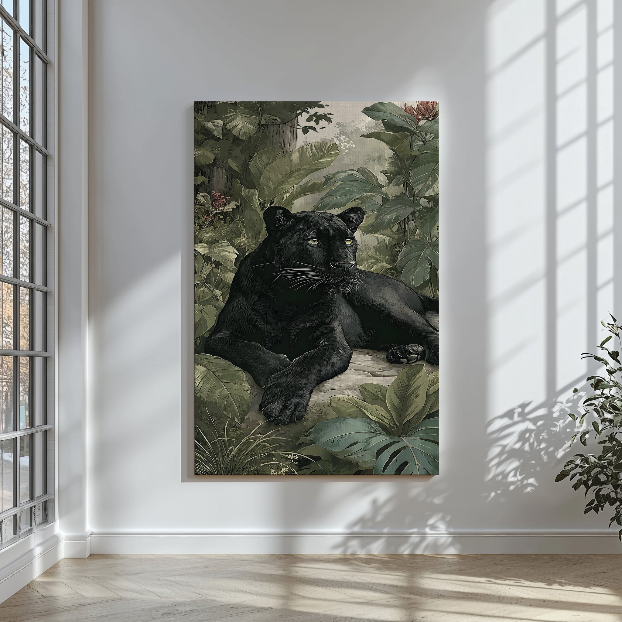 BLACK PANTHER IN JUNGLE
