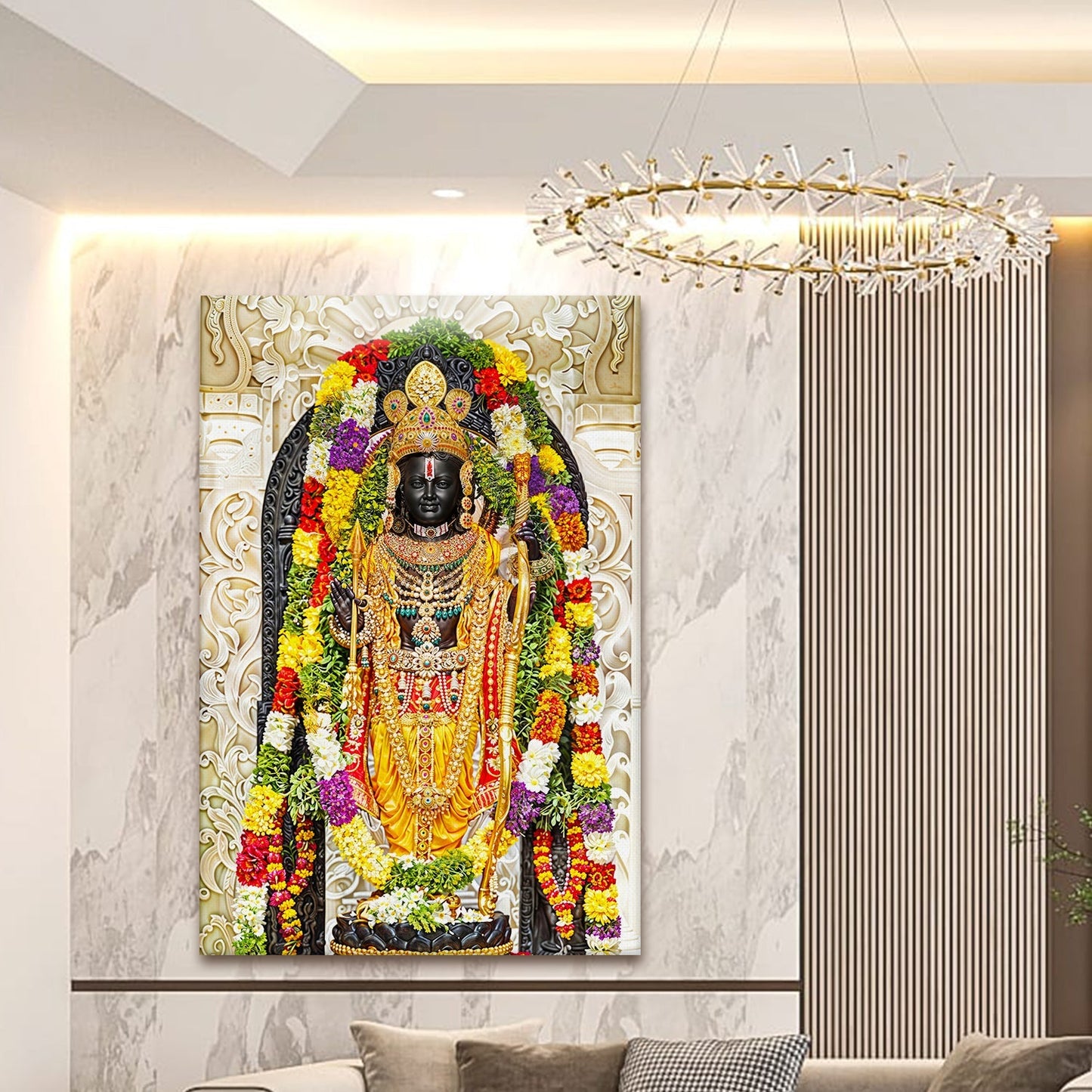 Where Prayers Take Form: A Ram Lalla Painting Print Canvas To Fulfill the Devotee's Soul